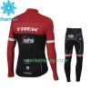 Kind Fietskleding (Wielershirt Lange Mouw + Fietsbroek Lang) 2017 Trek-Segafredo N001 Winter Thermal Fleece